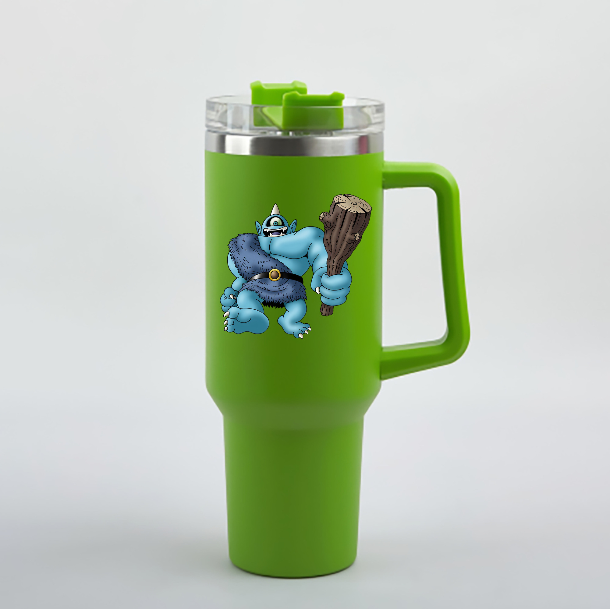 （画像用） ドラゴンクエスト Doragon Kuesuto Dragon Quest 1200mL車用タンブラー - クリスタルステッカー（プラスチックストロー付き）